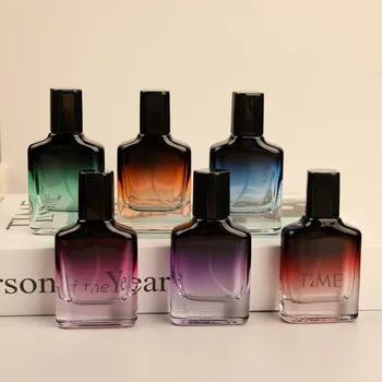 30ml парфюм бутилка цветно стъкло натиснете спрей бутилка (цвят случайно) пътуване преносими козметични течност дозатор бутилка празна бутилка