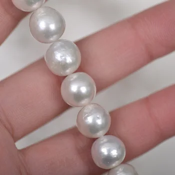 9-11mm Натурална сладководна барокова Едисон кръгла перла перла за DIY