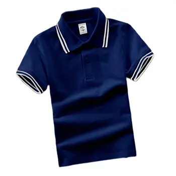 Boys T Shirt Summer Fashion Cartoon Bear Embroidery School Clothes Little Girls Polo Shirts 3-8 Years Tops Toddler Sportswear