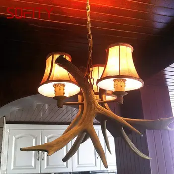 SOFITY съвременен полилей висулка светлина LED еленов рог творчески висящи таван лампа за дома трапезария декор тела