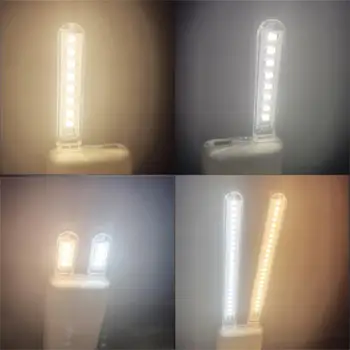 USB LED светлини за книги Мини портативна USB LED лампа Вътрешна ултра ярка мини нощна светлина Външна мобилна мощност Инструменти за къмпинг