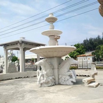 Изискан домашен декор воден фонтан Външна декорация воден фонтан естествен мраморен фонтан