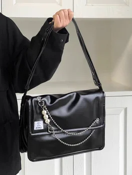 Пролет 2023 Жените голяма пазарска чанта голям капацитет рамо Crossbody чанта жени кожени чанти пратеник чанти Тенденциозно Bookbag