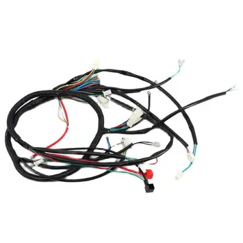Пълна електрическа кабелна сбруя Монтаж на кабели, телена линия за мотоциклет скутер ATV Quad Car Електрически компонент за копнеж
