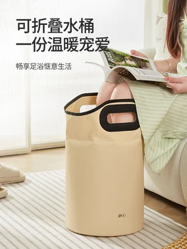 Сгъваема торба за накисване над теле домакинство преносим зимен басейн за вана за крака общежитие за запазване на топлината